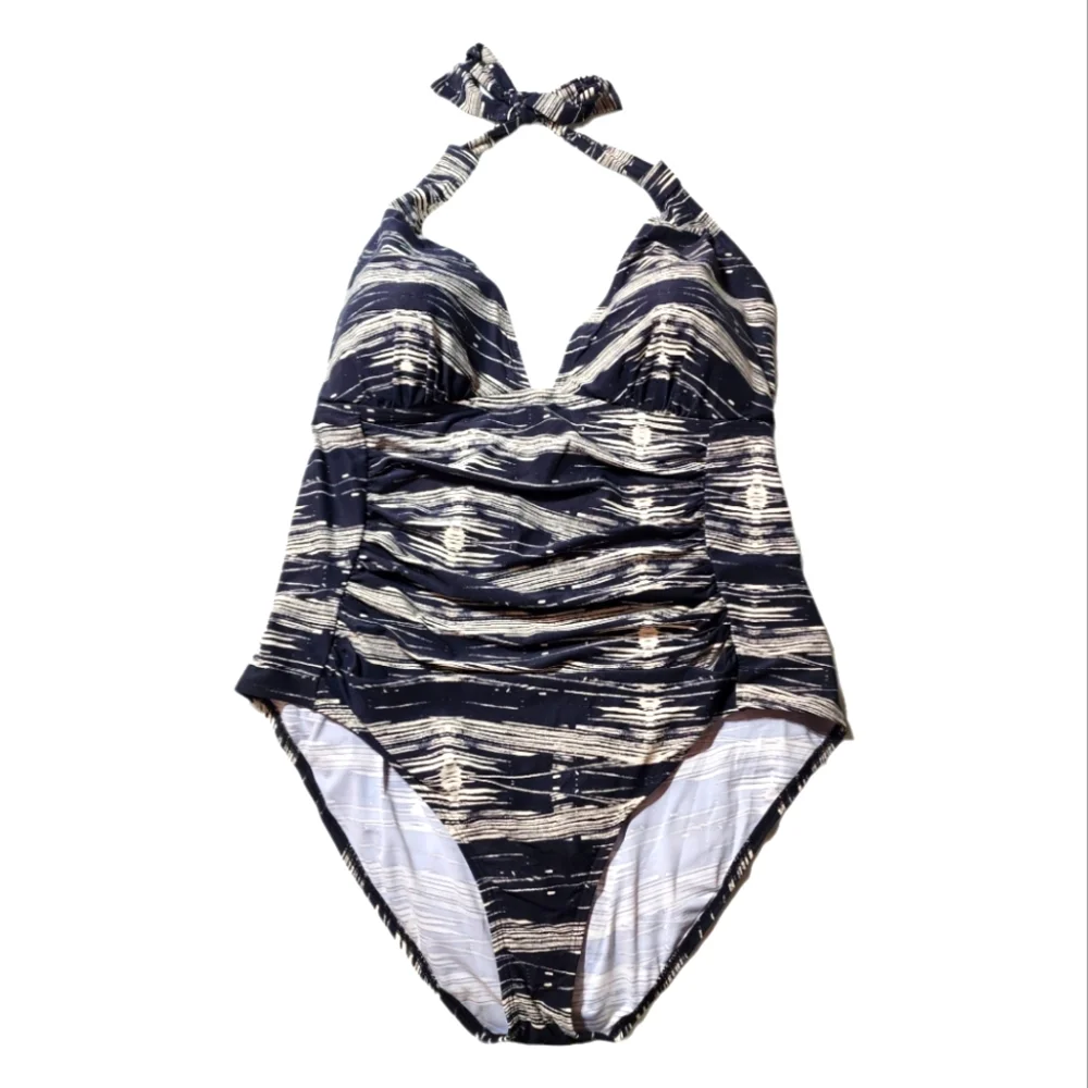 One Piece Halter Top Swimsuit.